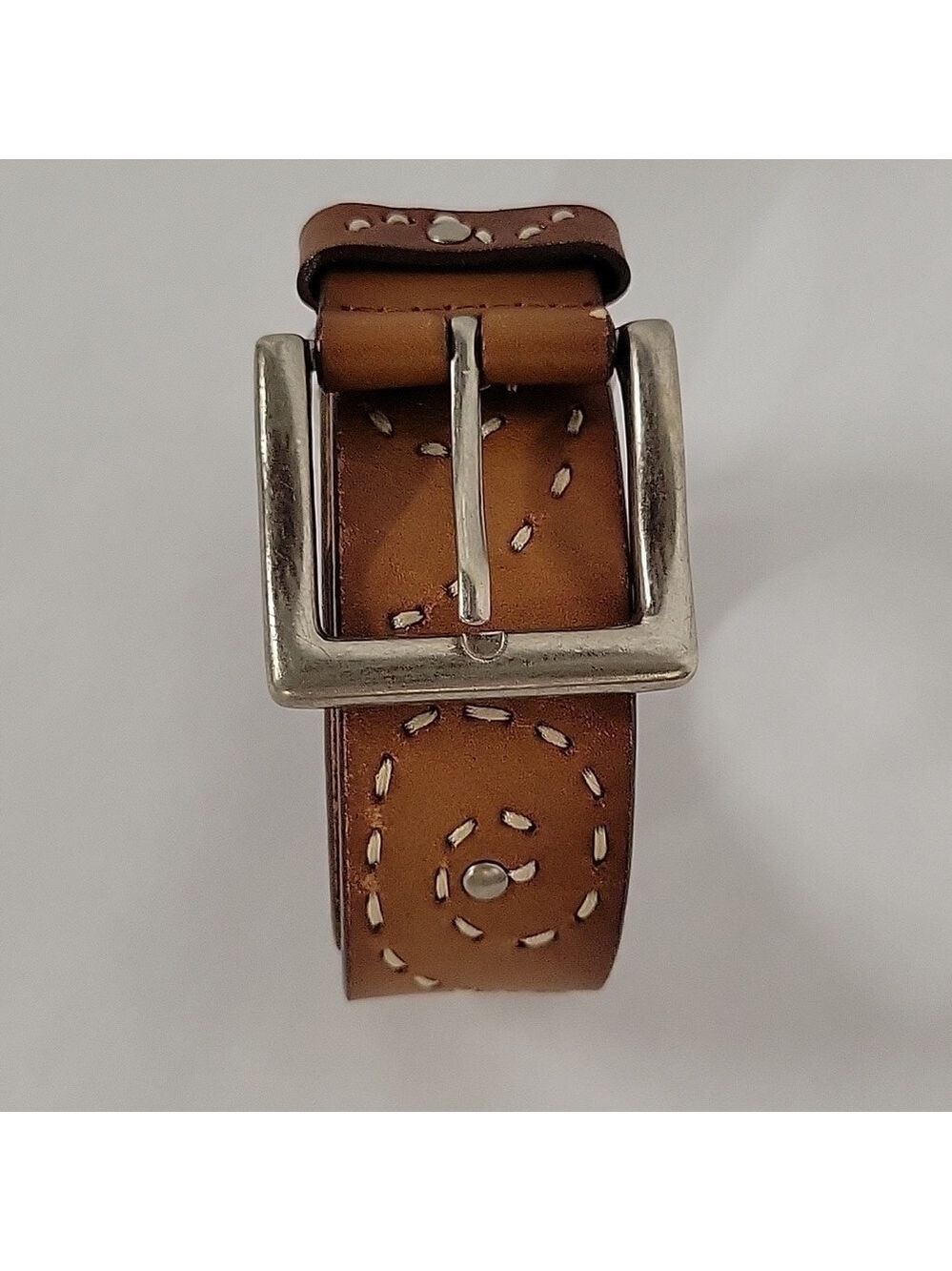Vintage Billibong Jablebra Hand Stained Genuine Leather Belt, 34"